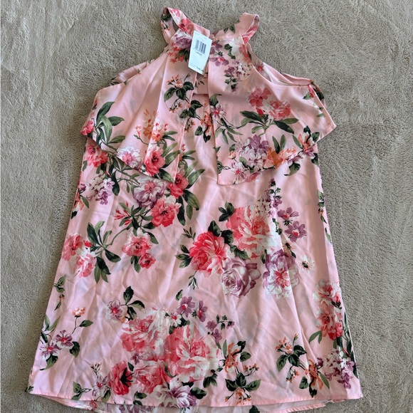 NWT Monteau Pink Floral Top size large - Picture 2 of 6